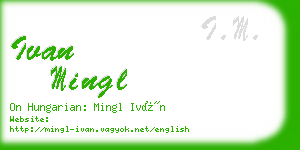 ivan mingl business card